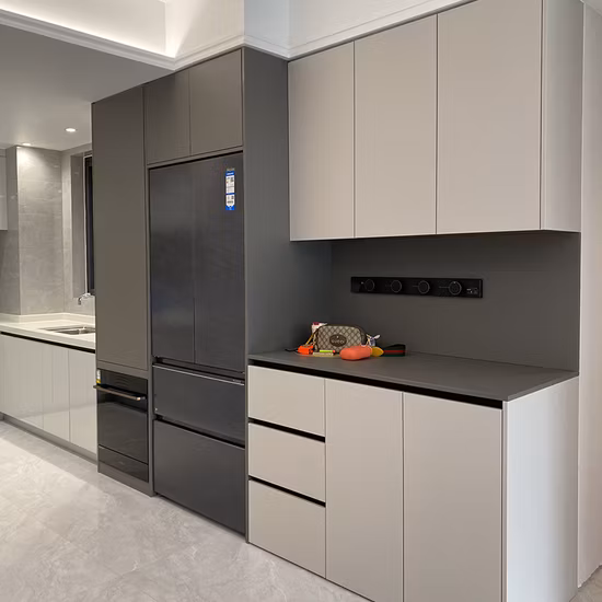 Weather White Oak Louvre Doors Buffet